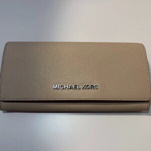 Michael Kors Saffiano Flap Over Wallet